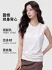2026 Nova Camiseta Regata Minimalista Lisa Sem Mangas Slim Fit para Mulheres, Top Básico Versátil Verão 2026
