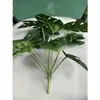 Hojas de Monstera deliciosa ignífugas, planta verde simulada ignífuga grado B1, planta en maceta, ramo decorativo, arreglo floral, paisajismo, planta verde artificial, flor de bonsái