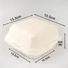 Caja de Embalaje Desechable para Pasteles, Caja Biodegradable para Tiramisú, Popular Caja de Almuerzo para Postres, Hamburguesas Cuadradas de 6 pulgadas