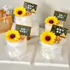 Decoración de Pastel Celebridad de Internet para el Día del Maestro Adornos de Girasol Artificiales Tarjeta de Felicitación Feliz Día del Maestro Enchufe