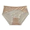 Comercio Exterior Transfronterizo Estilo Popular Sexy Satín Empalme Encaje Ropa Interior Femenina Satín Transpirable Dulce Moño Calzones