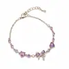 Pulsera con colgante de lazo de circonita estilo coreano para mujer, pulsera de lujo ligero de alta gama, joyería de diseño de nicho de moda al por mayor