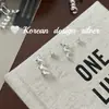 Estilo Ins Coreano Diseño de Nicho Joyería para Orejas de Gama Alta Plata de Ley S925 Pendientes de Hélice Asimétricos Estilo Personalizado