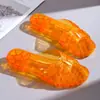 Novos chinelos de plástico para banheiro, sapatos de cristal de verão, desodorante transparente antiderrapante feminino, geleia de plástico