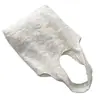 Bolso Tote Bordado con Encaje de Flores Blanco Leche Bolso Hada Coreano de un Solo Hombro para Estudiantes Viajes de Trabajo Tote de Gran Capacidad