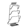 Estante para Tapas de Olla Aluminio Espacial Sin Perforaciones Cocina Tabla de Cortar Tabla de Picar Artefacto de Almacenamiento Estante de Almacenamiento Montado en la Pared Estante para Tabla de Picar