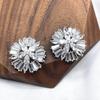 Atacado 25mm flor grande Super Flash de cobre zircão botão cardigan casaco casaco costurado à mão botões diy acessórios de jóias