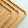 Bandeja de Madera, Bandeja para Pan, Té, Frutos Secos, Fruta, Logo Grabado, Bandeja de Bambú Transfronteriza Personalización, Pedido Mínimo de 100 Piezas