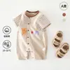 Mameluco de manga corta para bebé niña Verano Delgado Ropa para bebé Ropa para niña para salir Algodón puro Clase A Ropa para gatear para recién nacidos