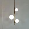 Candelabro de Diseño Moderno para Restaurante Estilo Nórdico Lámpara LED para Bar Dormitorio Mesita de Noche Cubierta Blanca Leche Lámpara de Cristal Frijol Mágico