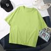 2024 Nova Camiseta Masculina Cor Doce Solta Oversize Gordo Casual Gola Redonda Personalizada Hip Hop Estilo Hong Kong Cinco Pontos