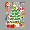 Novo Natal Ano Novo Adesivos de Parede Árvore de Natal Dos Desenhos Animados Presente de Natal Shopping Loja Janela Adesivos XL680