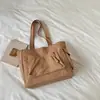 Bolsa de lona para mujer, gran capacidad, nuevo estilo 2026, bandolera simple y versátil, bolso de hombro casual, adecuado para la escuela, el trabajo y el uso diario