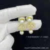 Brincos de Pérola com Nariz de Porco e Letra 'Di' para Mulheres - Brincos Simples e Luxuosos com Toque de Alto Padrão, Atacado