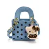 Bolsa Quadrada Pequena Única com Bolinhas Lady Diana, Nova Moda Versátil de Luxo Leve para o Dia a Dia Estilo Coreano Tendência Mini Bolsa Transversal para Meninas