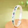 King Cervo Dourado Prata Pura 999 Fosca Moda Gota de Óleo Pena de Pavão Borboleta Leão Despertar Palavras Auspiciosas Pulseira