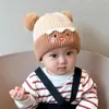 Gorro de Bebé Estilo Coreano Otoño e Invierno Lindo Súper Adorable Gorro de Lana Tejido para Bebé Gorro de Invierno para Bebé con Ala Ancha para Niñas Pequeñas
