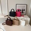 2023 Otoño Nuevo diseño de moda elegante hombro bandolera estilo occidental color sólido textura simple bolso cuadrado para mujer