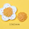 Nueva simulación de galletas, cara sonriente, pastel de patata, resina, comida, juego DIY, horquilla, accesorios para fundas de teléfono móvil
