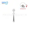 Pendientes de aleación de titanio F136 con circonita, pendiente para el cartílago de la oreja con borla de tira de Sauron, populares en Europa y América, joyería para perforación corporal para mujeres
