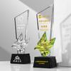 O novo troféu de cristal empresa feita sob medida funcionários proeminentes prêmio empresa franqueado troféu personalizado atacado