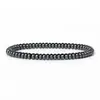 Comercio Exterior Más Vendido Pulsera Tobillera de Piedra Biliar Negra Tobillera de Moda para Mujer Tobillera de Perlas de Arroz Pulsera de Piedra de Hierro Negra Joyería para Mujer Venta al por Mayor