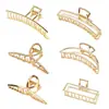Amazon Transfronterizo Accesorios para el Cabello Nuevo Aleación Metal Pinza Pinza para el Cabello Grande Geométrico Simple Accesorios para el Cabello de Adulto Tocado