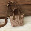 Bolsa de Hombro Nueva Invierno 2025 Hilo de Coser Tendencia Moda Bolso Tote con Cremallera Cruzado Bolso de Mujer Se Puede Usar como Bolso de Mano