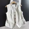 2026 Colete Slimming de Tencel com Listras Verticais, Jaqueta Curta Cardigan para Trabalho, para Mulheres, Atacado H12DMJ89381