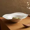 Sombrero de Paja con Flores de Fábrica Plato Cuenco de Sopa Cerámico Alto Valor de Color Irregular Cuenco Salah Cuenco de Postre Vajilla de Hotel Cuenco para Platos Fríos