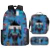 Mochila de Desenho Animado Anime Mais Vendida Transfronteiriça Bolsa Escolar Estampada Conjunto de Três Peças Mochila Escolar para Estudante Bolsa de Ombro Estojo Lápis Dropshipping