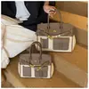 Bolso de Color Contrastante de Gran Capacidad a la Moda 2025 Nuevo Bolso Cruzado Versátil para Viajes Cotidianos Bolso Portátil de Alta Gama para Mujer Platino