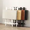Mesa cuadrada plegable, mesa de comedor simple para el hogar para apartamentos pequeños y casas de alquiler, mesa portátil para puestos al aire libre
