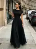 Vestido largo de gasa de color liso, estilo nuevo transfronterizo europeo y americano de 815W, que marca la cintura, elegante y moderno para mujer, nuevo para 2026