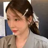 Presilha de Cabelo Coração de Prata Estilo Ouni Coreano, Presilha Simples de Alta Qualidade Estilo Coreano, Presilha para Franja, Presilha Lateral, Acessório de Cabelo Feminino