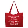 Bolsa Tote de Lona Atmosférica Estilo Coreano para Meninas, Novo Modelo de Verão, Bolsa de Ombro Grande para o Dia a Dia, Bolsa de Viagem