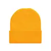 Gorro Básico Negro de Punto para Hombres y Mujeres, Gorro de Lana Fluorescente de Invierno, Gorro de Punto Liso Acrílico, En Stock