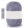 Hilo de Algodón Coreano de Leche de 4 Hebras, Lana Media, Bola de Hilo de Grosor Medio para Muñecas Hechas a Mano, Hilo para Crochet, Bola de Hilo Tejida a Mano
