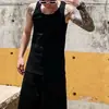 Chaleco de Hilo Grueso de Algodón para Hombre Talla 2x 2 Costilla Deportiva Oeste Americano Bandido Hip Hop Pesado Camiseta Base de Fitness