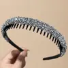 Nova Faixa de Cabelo Coreana 2025 com Strass e Dentes, Faixa Antiderrapante para Lavar o Rosto para Mulheres, Novo Coque de Cabelo de Alta Qualidade para Cabelos Quebradiços