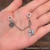Nova Pulseira Estilo Chinês Pingente de Borla Estilo Étnico Cabaça Laço Lótus Pingente de Cristal Acessórios de Pulseira de Prata Antiga