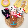 Estuche anticaídas con diseño de Hello Kitty en negro estéreo para iPhone 16 y Apple 15, compatible con modelos 13/14 Pro Max.