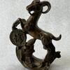 Figura de Caballo de Bronce Antiguo, Caballo Coleccionable de la Dinastía Tang, Adorno de Caballo del Zodiaco, Decoración Artística de Cobre para el Hogar, Artesanía Dorada para Recibidor