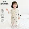 Roupão de Banho de Gaze de Algodão Puro para Bebê Pijama de Manga Longa Primavera e Outono Roupa de Dormir Infantil Roupas de Casa de Verão para Bebê Pijama para Meninas