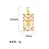 Joia estilo minimalista ins europeu e americano, pingente de gota de óleo, colar retangular com marca personalizada para mulheres, fornecimento de fabricante transfronteiriço