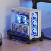 Suporte de host, base para gabinete de mesa, prateleira de armazenamento, suporte de posicionamento de gabinete de computador móvel, carrinho de armazenamento para casa