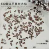 5A Brillantes Tira Larga Circonita Arte de Uñas Pedrería Mini Base Plana Corte Otoño e Invierno Color Champaña Decoraciones para Uñas