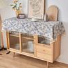 Ratón Blanco Pequeño Decoración del Hogar Arte Textil Estilo Campestre Pequeño Floral Tela de Cubierta Tela de Cubierta a Prueba de Polvo para Gabinete Lateral Borde con Borla Tela de Cubierta Estampada