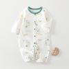 Mameluco de bebé de verano delgado de algodón puro sin costuras clase A ropa de bebé para niños y niñas transpirable ultradelgado ropa para aire acondicionado ropa para gatear