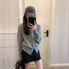 Cárdigan corto de punto color marrón melardo para mujer, otoño e invierno, alta gama, entallado a la cintura, suéter adelgazante, top interior